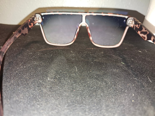 #11  Cheetah Frame Mirror Tented Glasses