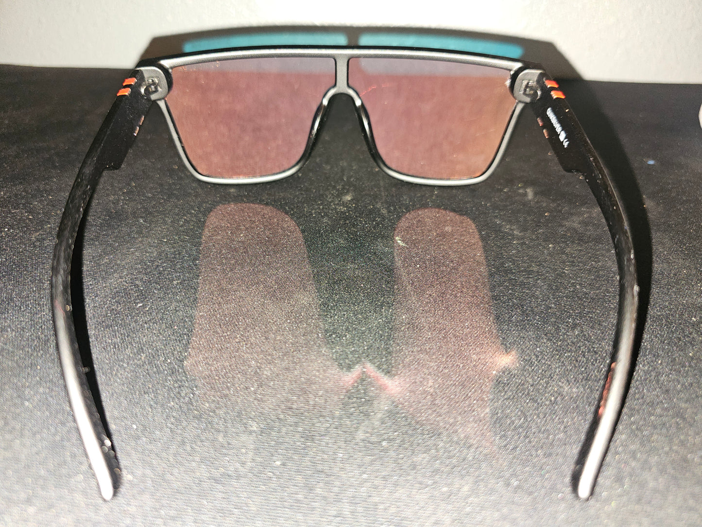 #16 Black/Red frame Blue Tented Glasses