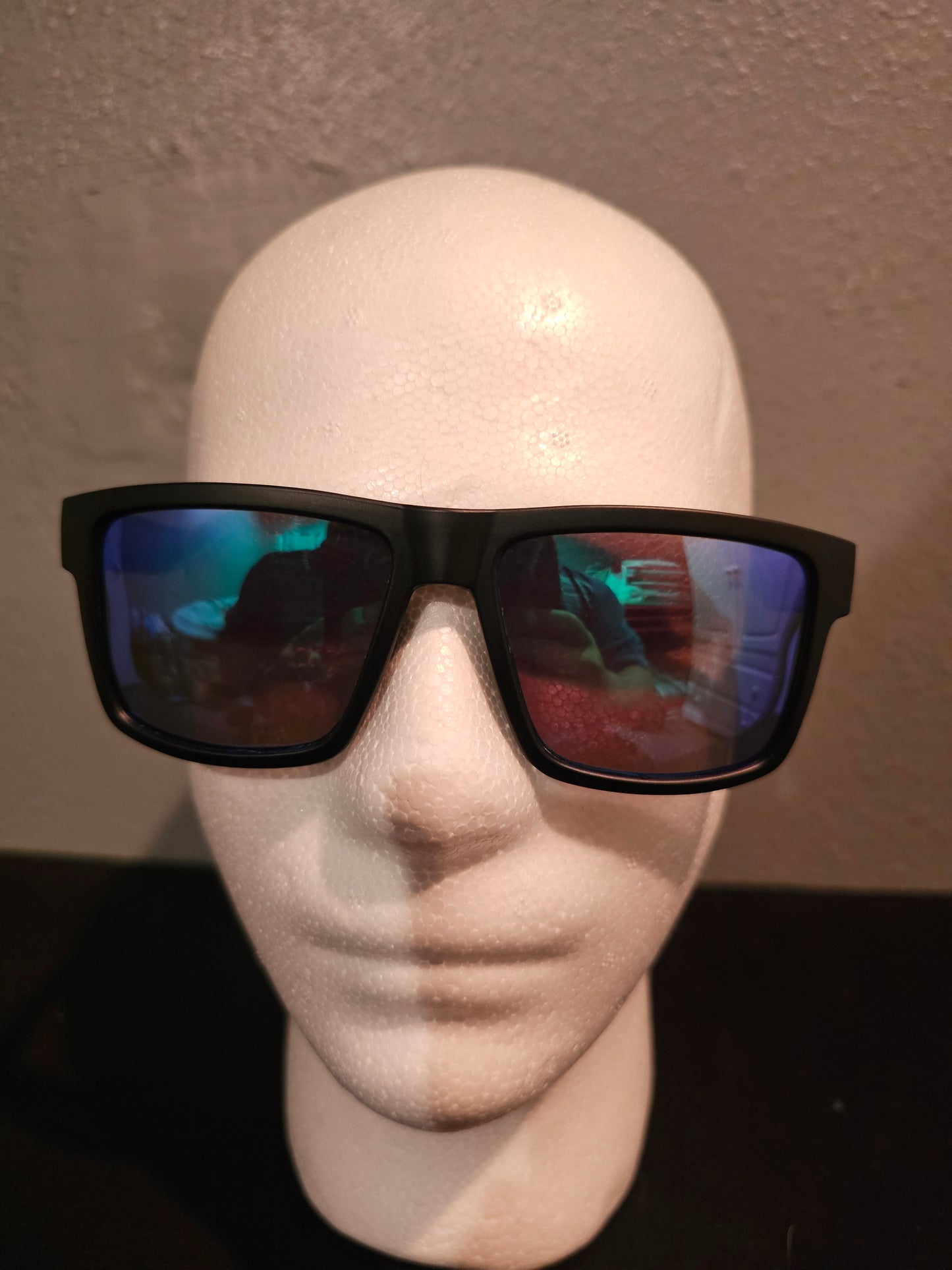 #5 black frame/ rainbow tented glasses