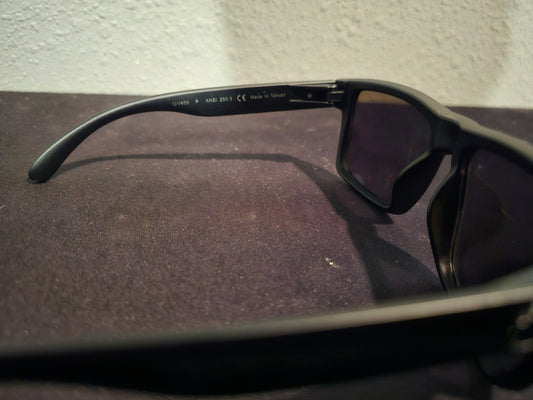 #5 black frame/ rainbow tented glasses